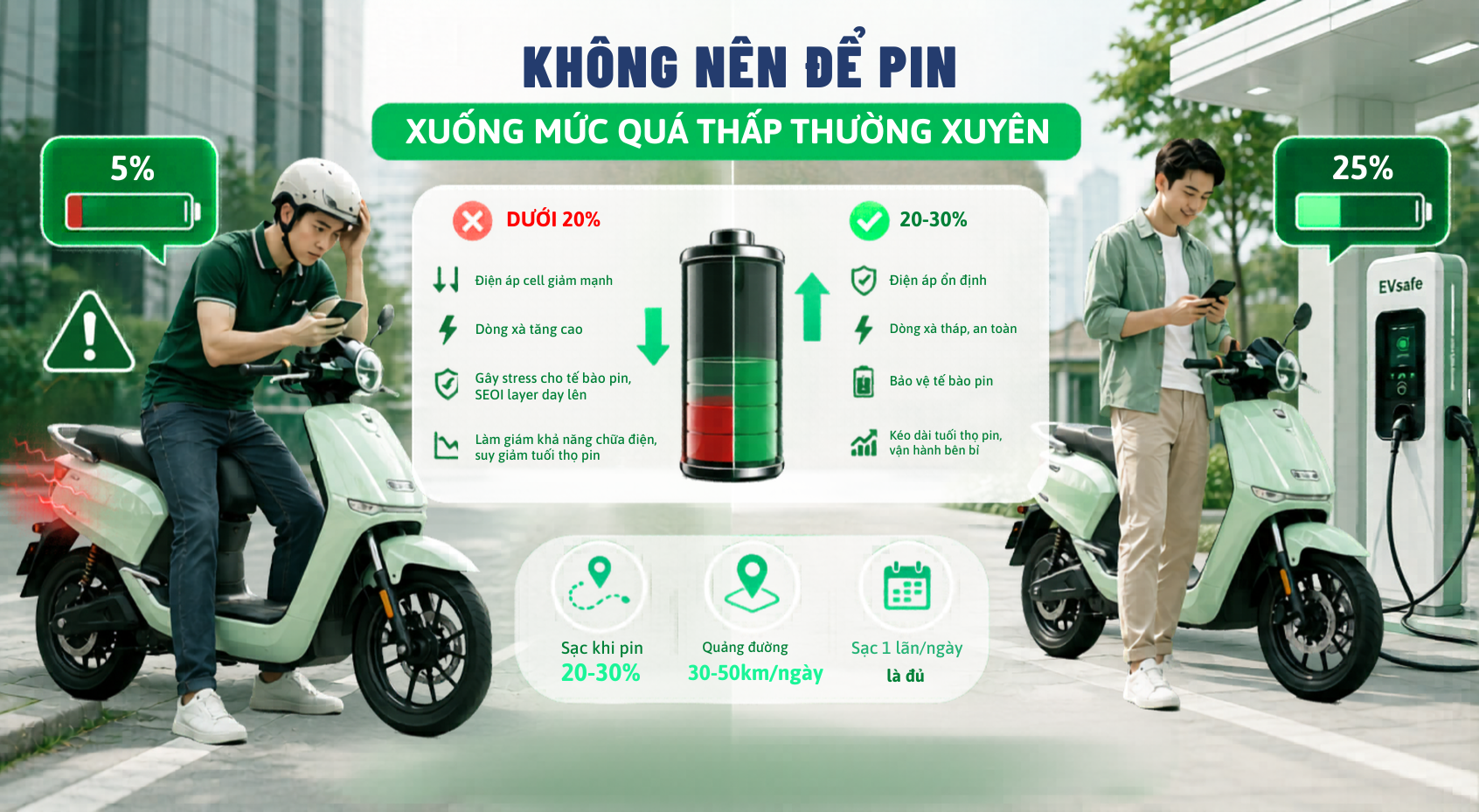 5 thói quen sạc xe máy điện nâng cao tuổi thọ pin