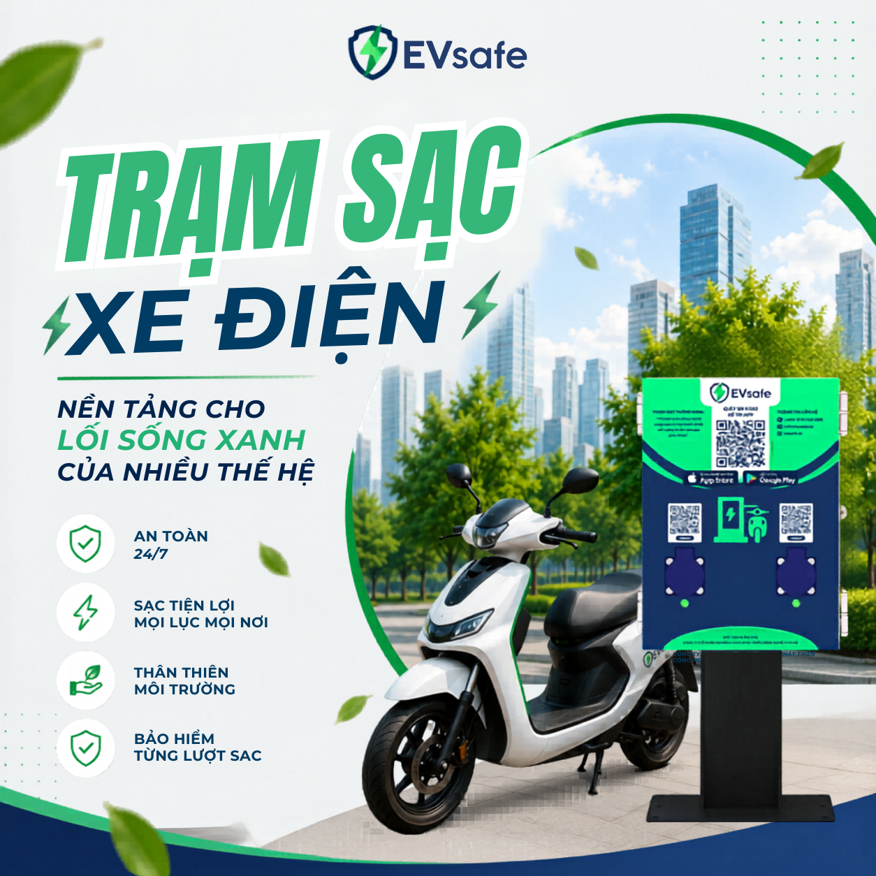 Trạm sạc xe điện – Nền tảng cho lối sống xanh của nhiều thế hệ