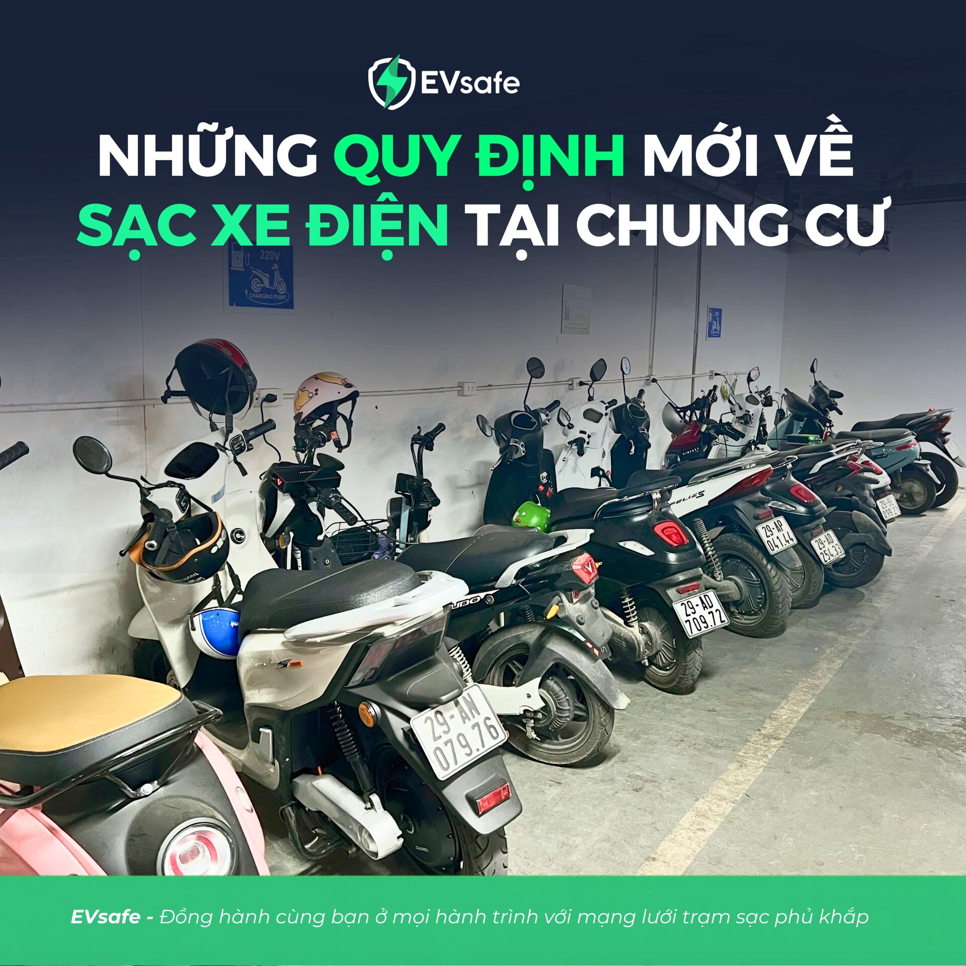 Quy định mới về sạc xe điện tại chung cư