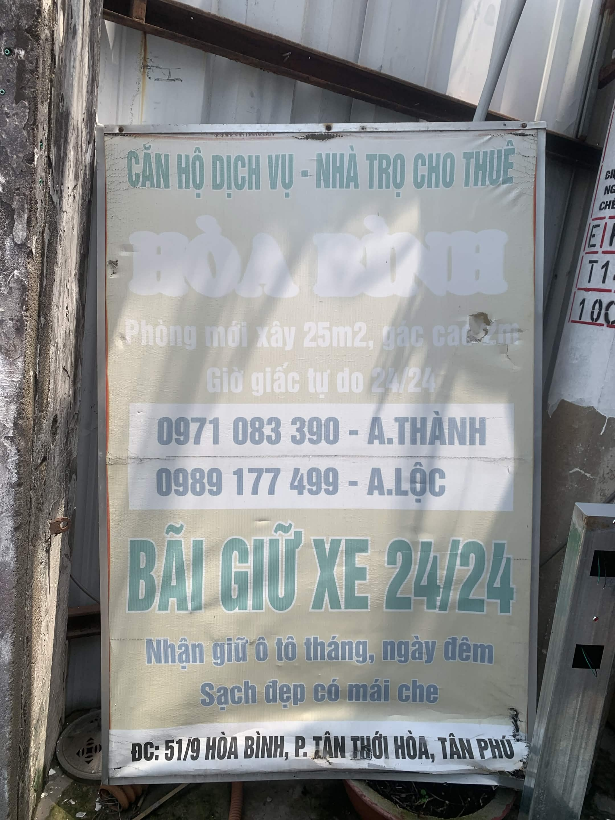 Căn hộ dịch vụ Hoà Bình