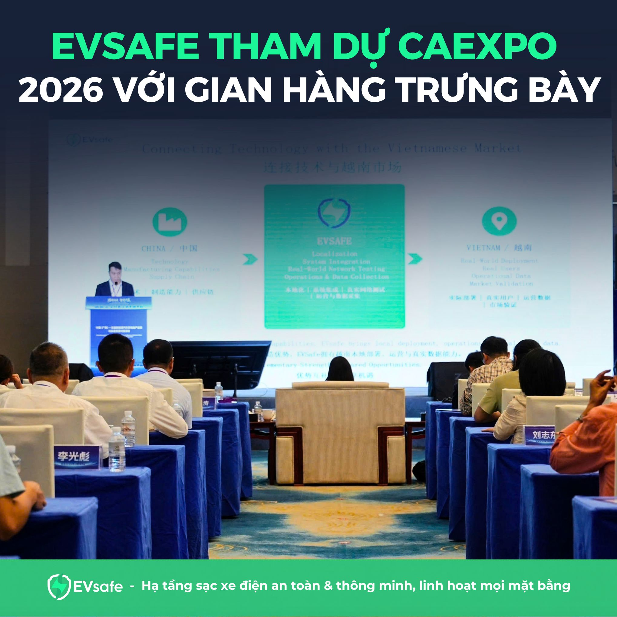 EVsafe tại CAEXPO 2026: Từ giải pháp thực tế đến bài toán hạ tầng sạc xe điện