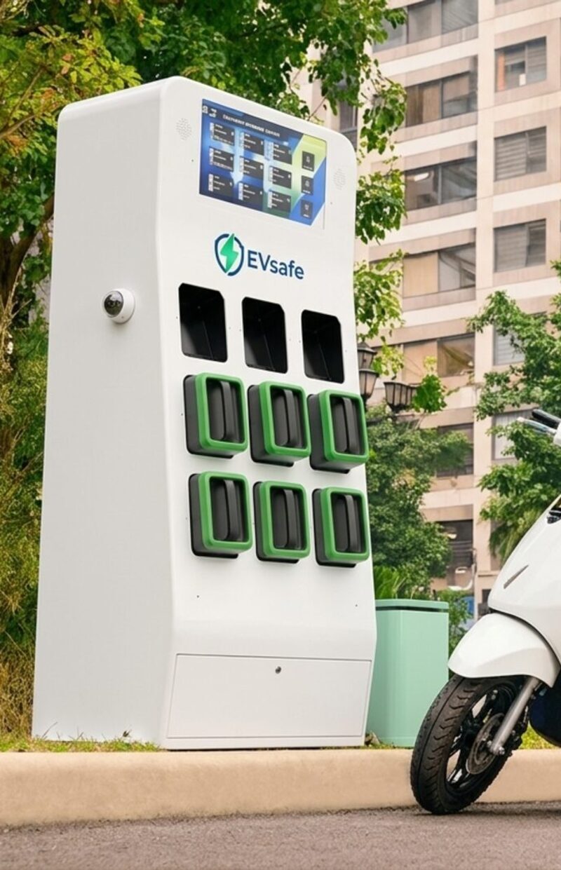 Trạm đổi pin EVsafe lắp đặt thực tế