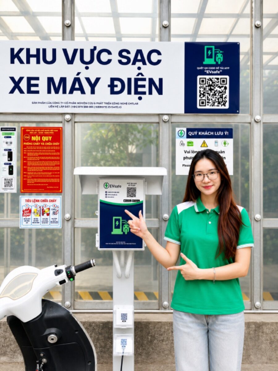 Giải pháp trạm sạc xe máy điện trọn gói cho chung cư mini